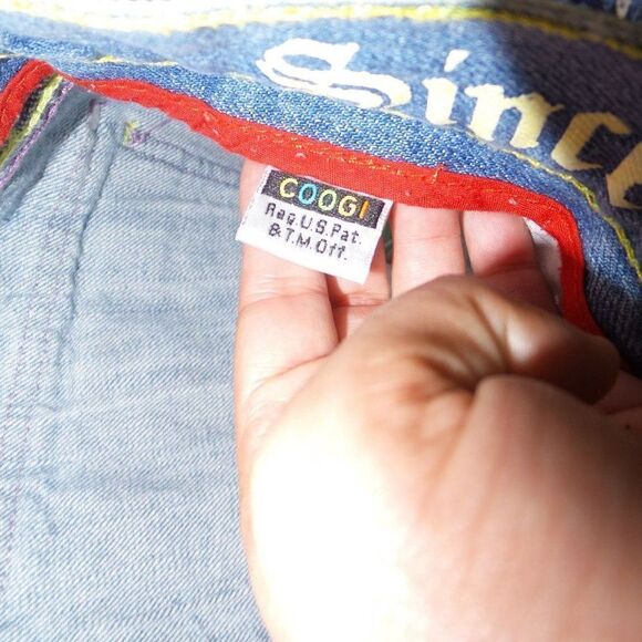Coogi Vintage 90's Jeans Light Wash with Embordered Pockets Men's 36x34 - Picture 6 of 8